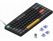 Nuphy - Air75 V2 Bezdrátová mechanická klávesnice - Bezdrátová tenká mechanická klávesnice Basalt Black Wisteria