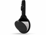 Satechi FindAll Luggage Tag - veganský kožený přívěsek na zavazadla s lokátorem kompatibilní s Apple Find My (černý)