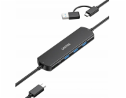 Ugreen Unitek KVM Hub 10 Gbps – přepínání mezi 2 hostiteli, 3×USB-A