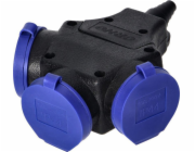 Orno Voděodolný rozbočovač 3x2P+Z, 16A, IP44 OR-AE-13209(GS) schuko