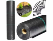 PrimeGarden Černá agrotextilie 1,1x50m UV 135g protiplevelná agrotextilie + kotvy