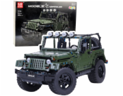 LeanToys Stavební kostky Terénní auto Zelené khaki 2078 dílků.