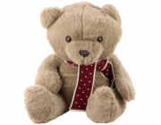 LeanToys Plyšová hračka Velký medvídek se šálou Světle hnědá 45 cm