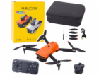LeanToys Dron D6 PRO s dvojitou HD kamerou a oranžovými L...