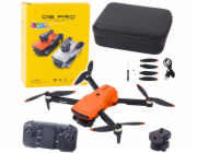LeanToys Dron D6 PRO s dvojitou HD kamerou a oranžovými LED světly