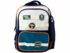 Lean Školní batoh s penálem Space Patches tmavě modrý 16l