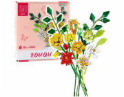 LeanToys Stavební kostky Dekorativní kytice barevných květin 827 dílků LEAN Toys