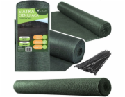 Lean Stínící síť na plot, maskovací, zelená, 1,5 m, 25 m, 140 g/m2, LEAN