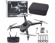 LeanToys Dron Y329 HD kamera WIFI LED světla aplikace černá karbonová