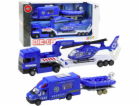 LeanToys Policejní záchranné auto, člun, nákladní vůz, vr...
