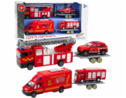LeanToys Hasičské vozy Auta Řidičská sada Červená LEAN Toys