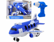 LeanToys Dálkově ovládaný šroubovák RC letadlo modré 2v1 EDUKAMP