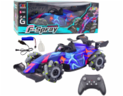 LeanToys RC závodní auto na dálkové ovládání 1:10, světla, zvuky, pára, modrá, LEAN Toys