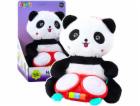 LeanToys Plyšová panda s bubny, plyšovou hračkou, světly ...