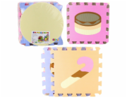 LeanToys Měkká podložka na puzzle z EVA pěny, pastelová zvířátka, 16 dílků.