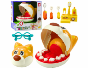 LeanToys SADA PRO ZUBNÍHO LÉKAŘE A VETERINÁRNÍHO PSA S PŘÍSLUŠENSTVÍM PRO NEMOCNÝ ZUB