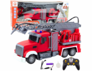 LeanToys Hasičský vůz s výložníkem a funkcí zavlažování 1:24