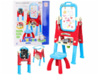 LeanToys Vzdělávací tabule 5 v 1 s židlí, multifunkční př...