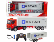 LeanToys Dálkově ovládaný nákladní vůz s kontejnerem RC 6CH Úhel řízení 270 EDUKAMP