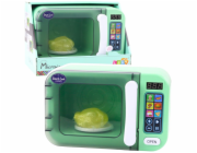 LeanToys Mikrovlnná trouba pro děti, rotující světla pro kuře, zvuky zelené, LEAN Toys