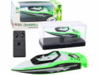 LeanToys RC dálkově ovládaný motorový člun bílý a zelený ...
