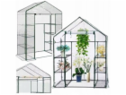 Lean Mini balkonový zahradní skleník 4 kovové police PVC ...