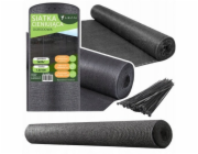 Lean Stínící síť na plot, maskovací plot, šedá 1,5 m 10 m 140 g/m2