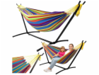 Lean Zahradní houpací síť s rámem pro dvě osoby, barevná,...
