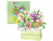 LeanToys Stavební kostky Složení v krabici Květinová zelená LED krabice 750 kusů LEAN Toys