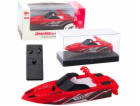 LeanToys Dálkově ovládaný RC motorový člun bílý a červený...