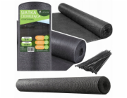 Lean Stínící síť na plot, maskovací plot, šedá 1,5 m 25 m 70 g/m2