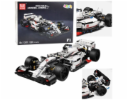 LeanToys Stavebnice závodního vozu F1, bílá a červená, 1235 dílků, LEAN Toys