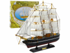 LeanToys Sběratelský model Černé plachetnice