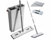 Lean Čisticí sada: Dvoukomorový kbelík, plochý mop z mikrovlákna