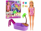 LeanToys Sada Panenka Anlily na pláži s palmou a doplňky ...