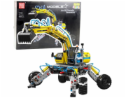 LeanToys Stavební bloky Mobilní terénní bagr 1392 dílků LEAN Toys