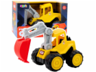 LeanToys Dětský zahradní písek s bagrem žlutý LEAN Toys