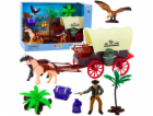 LeanToys Kovbojská sada Figurky Westernové vozové koně Ko...