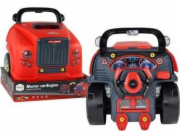 LeanToys Rozebrání motoru červeného nákladního vozu