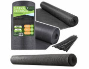 Lean Stínící síť na plot, maskovací plot, šedá 1,5 m 50 m 70 g/m2