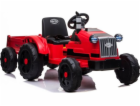 Lean Cars Bateriový traktor s přívěsem CH9959 červený
