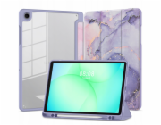 4kom.pl TECH-PROTECT SC PEN HYBRID GALAXY TAB A9 / A11 8.7 X110 / X115 / X133 / X135 FIALOVÁ MRAMOROVÁ