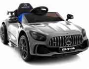 Lean Sport elektromobil Mercedes GTR stříbrně lakovaný