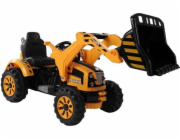 Lean Sport Bateriový traktor s lžící rýpadla, oranžový