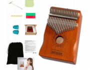 Zenwire Kalimba Africký nástroj Klavír Zanza Mbira 17 kláves Dřevěná Hnědá K-01