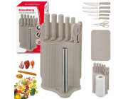 Klausberg Sada nožů ve stojanu s deskou a držákem na ručníky KB-7978