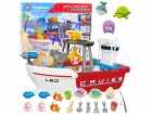 LeanToys Rybářský člun s cirkulací vody, interaktivní ryb...