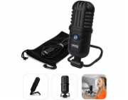 Reloop Kondenzátorový mikrofon sPodcaster Go s univerzálním stojanem a pouzdrem