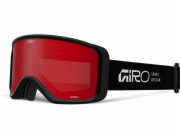 Giro Zimní brýle SAGEN BLACK STACKED (OTG) (válcové) čočky AMBER SCARLET 19-42% S2 + čočky YELLOW 80-99% S0 (2025/2026)