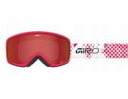 Giro Dětské zimní brýle GIRO STOMP RED FENCE (OTG) (válcové) (s jantarově červenými skly S2 19-42%)